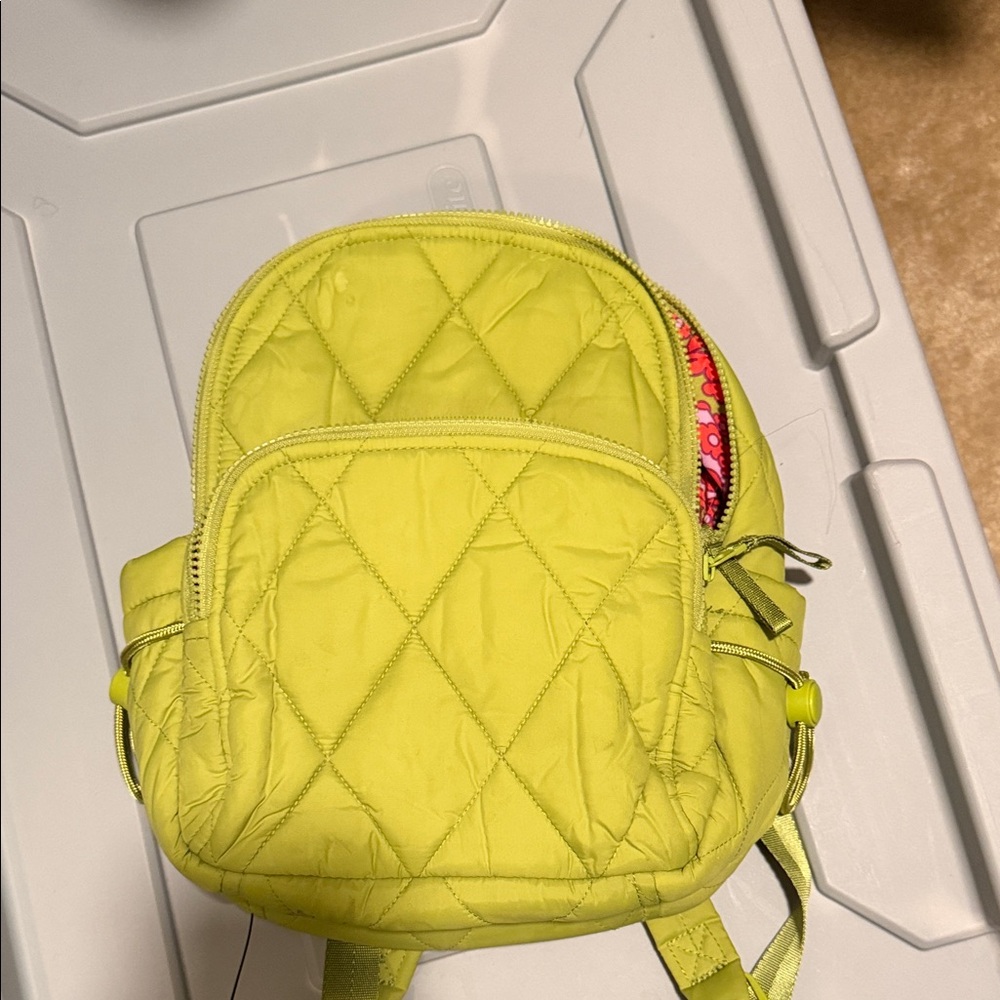 Vera Bradley Quilted Yellow Backpack
